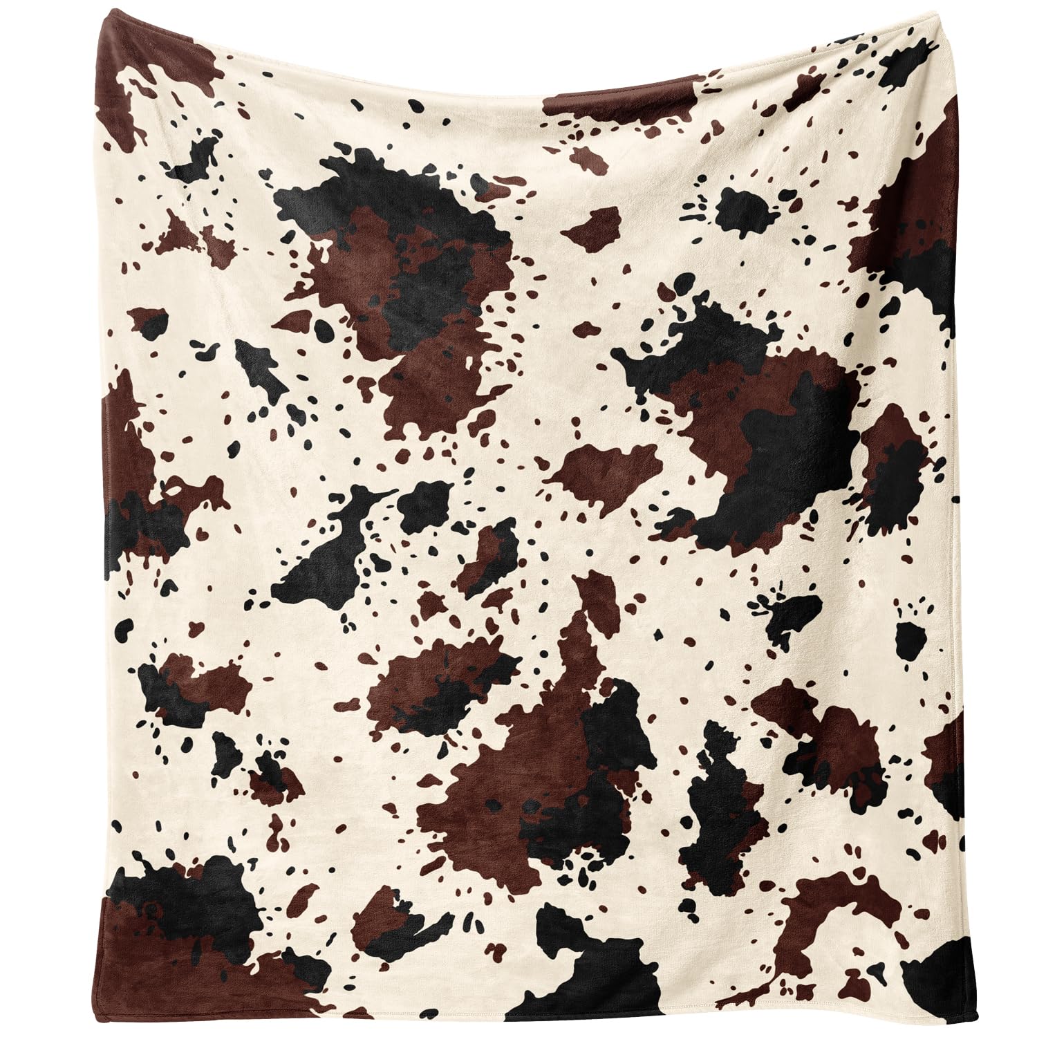 Amazon.com: Yiyhuxf Cow Print Blanket Animal Brown Black Milky